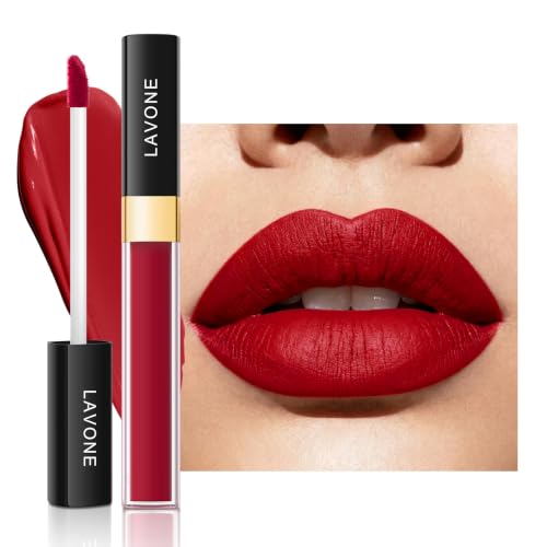 LAVONE Matte Lipstick, Long Lasting - Classic Red