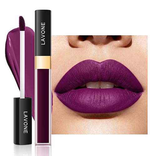LAVONE Matte Lipstick, Long Lasting - Gothic Berry